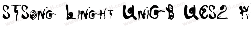 STSong Linght UniGB UCS2 H字体转换